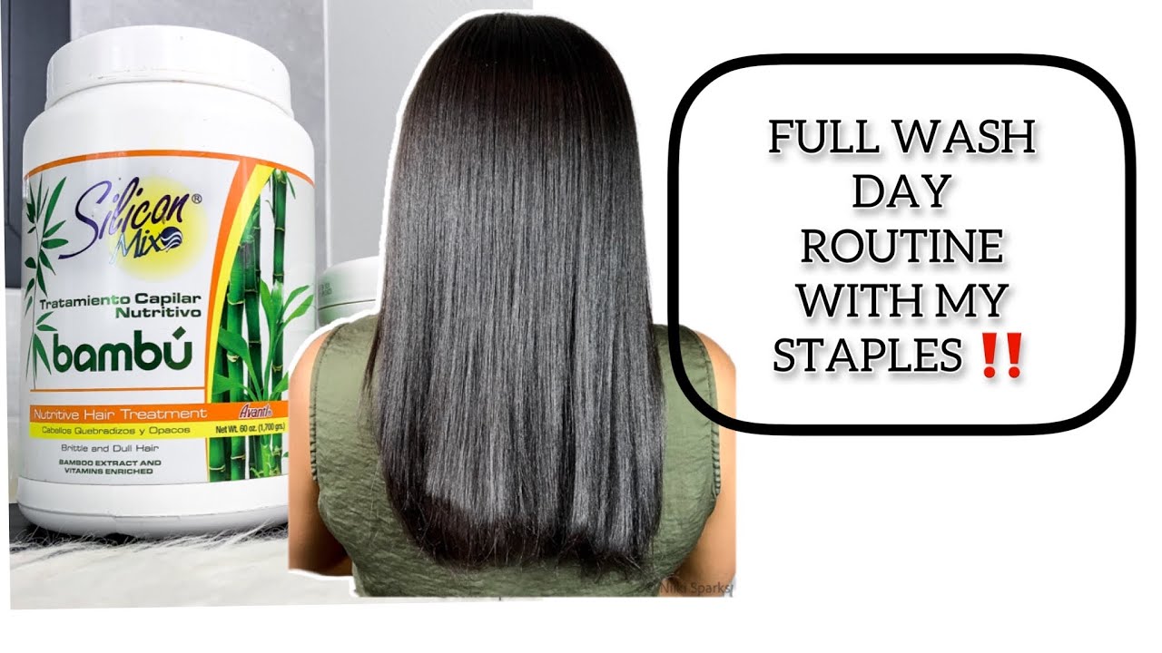 HEALTHY RELAXED HAIR WASH DAY ROUTINE - RELAXED HAIR CARE