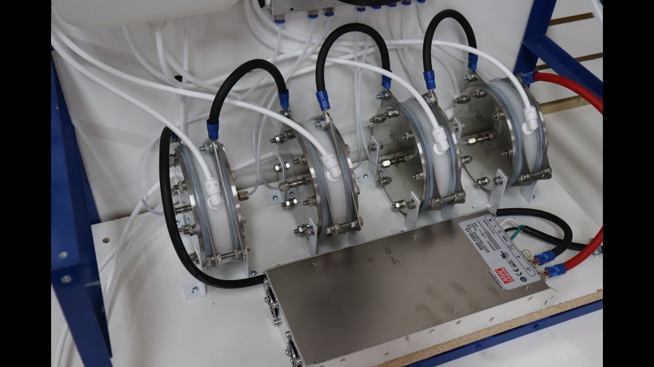 Hydrogen compression. PART 6. We setup a new 4 PEM generator machine.