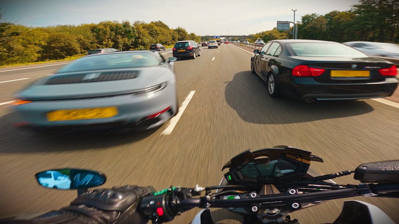 Rush Hour Traffic! Filtering! - POV Ride - Kawasaki Z800 - Akrapovic Exhaust - 4K