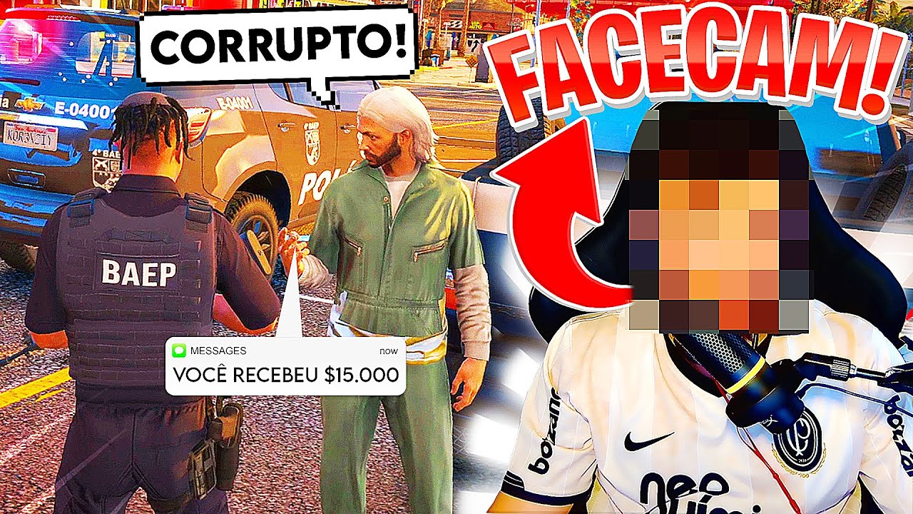 O POLICIAL MAIS HONESTO QUE VOCÊS VÃO VER no GTA RP! 👮com FACECAM!