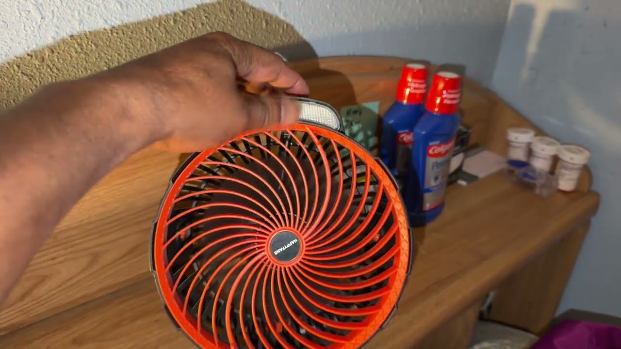 7” clip on fan with led light 
