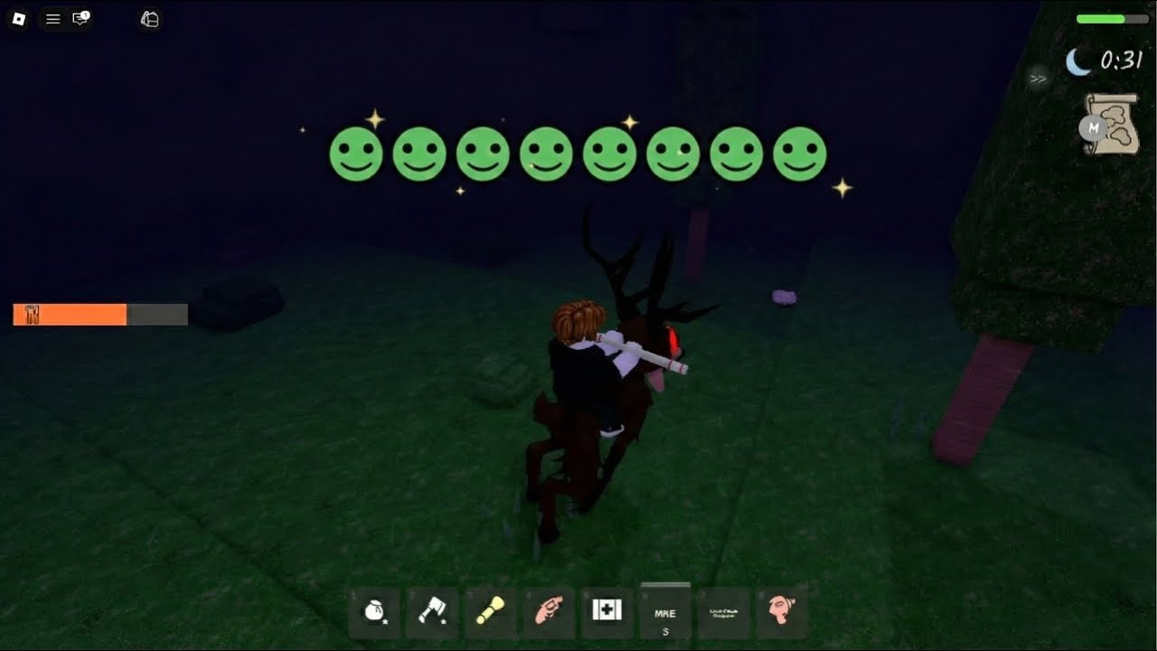 Solo Trying TO TAME THE DEER in 99 Nights in the Forest ROBLOX