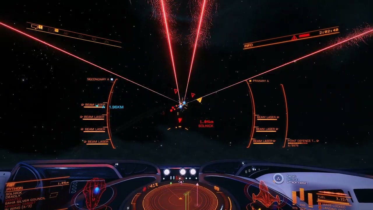 Elite Dangerous All Lasers Expert Cutter Solo Elite Wing Mission with 7 Beam Lasers without Heatsink