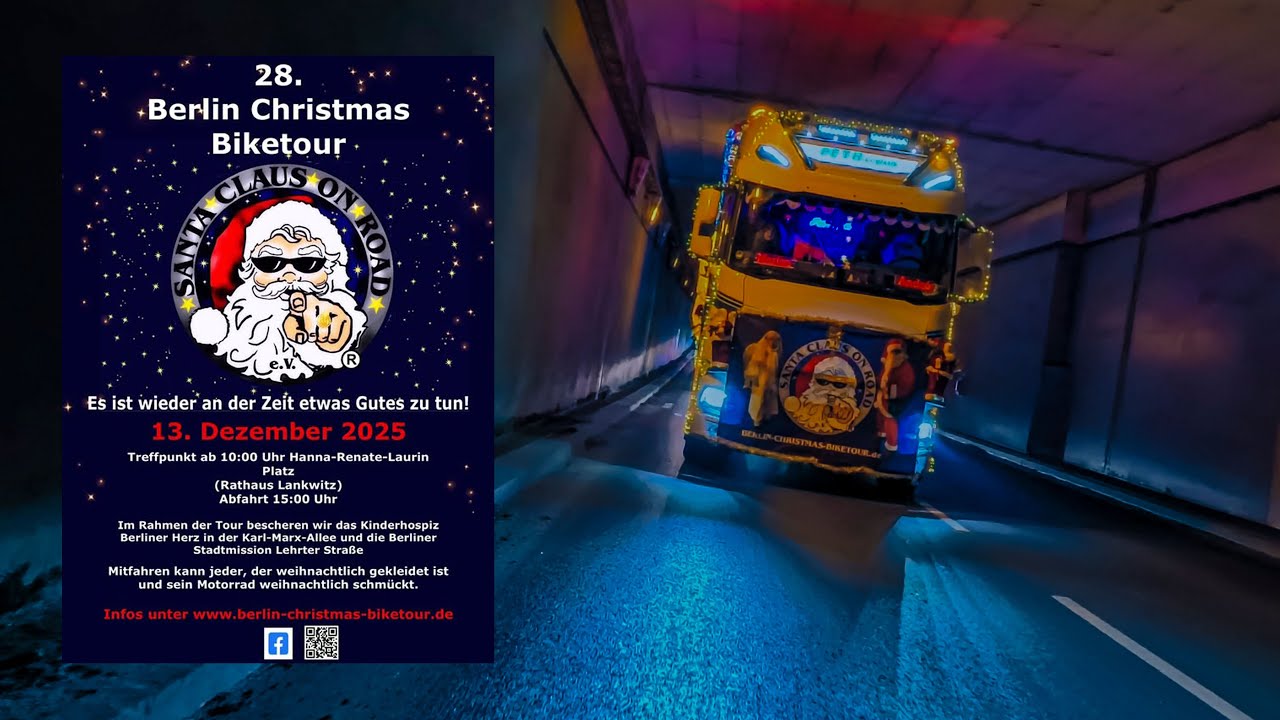 Santa Claus on Road 2025: Große Christmas Biker Tour durch Berlin (Charity)