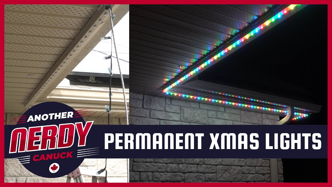 Permanent Holiday / Christmas Lights Install using Permatrack