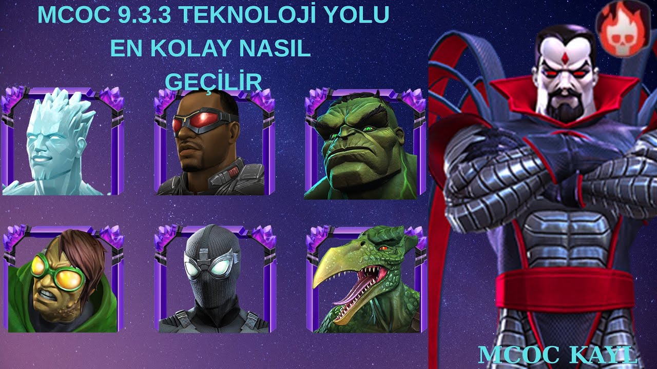 MCOC 9.3.3 TEKNOLOJİ YOLU EN KOLAY NASIL ALINIR HANGİ KADRO İLE GİRİLMELİDİR