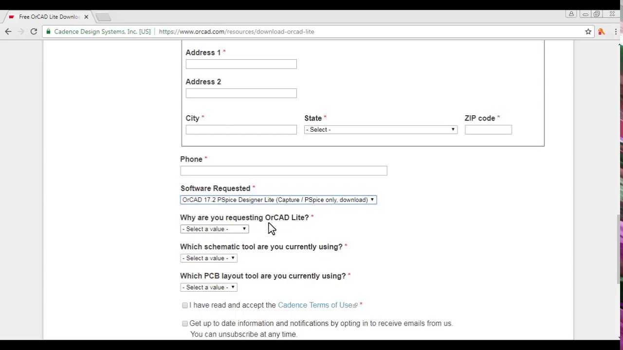Orcad Pspice for absolute beginners -1- Downloading the software
