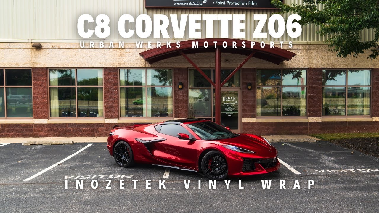 C8 Corvette Z06 Inozetek Vampire Red Vinyl Wrap | URBAN WERKS