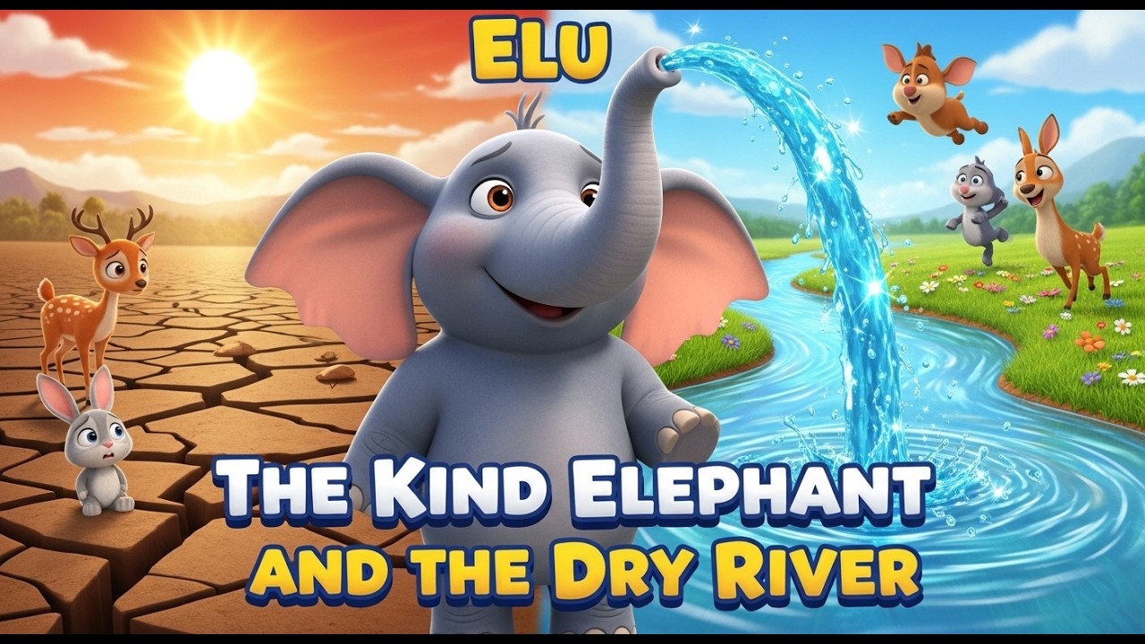 The Kind Elephant Saves the River 🐘 | Kids Moral Story