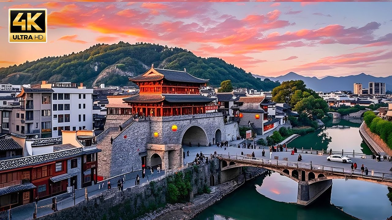 福建最美古城，千年古城长汀！客家首府，中国最美小山城。4K China
