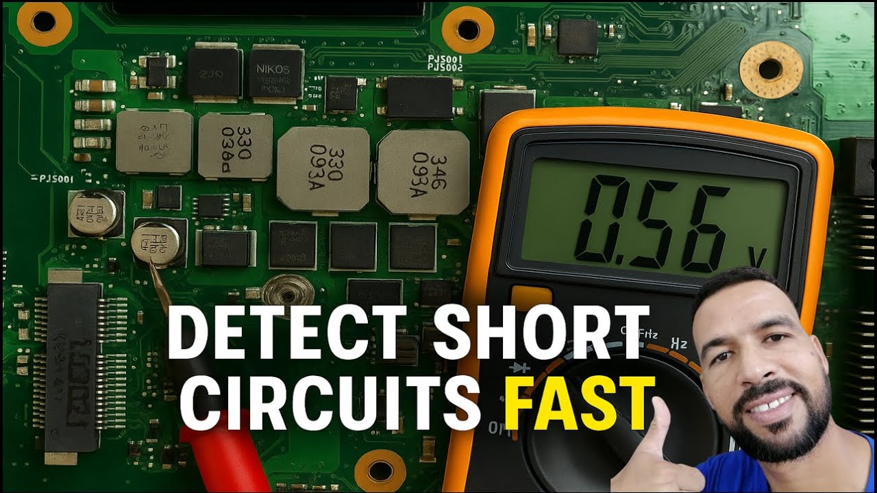 The Fastest Way To Detect Short Circuit On Motherboards | laptop motherboard short circuit repair