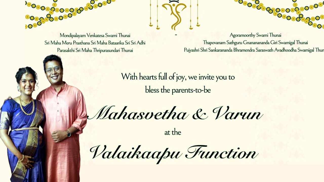 Mahasvetha & Varun at the Valaikaapu Function