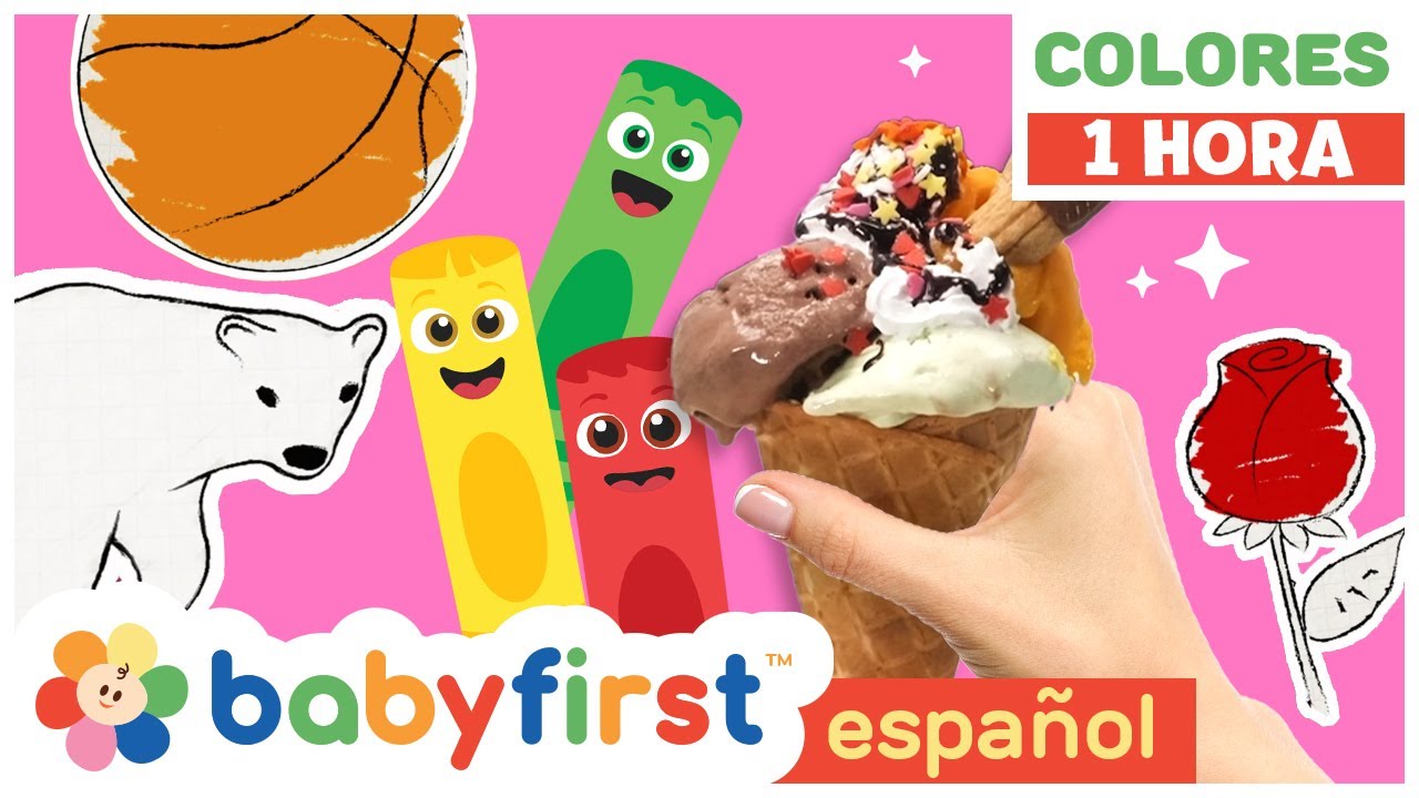 Colores en español para niños | Pandilla de Colores | Helado | Animales Salvajes | BabyFirst Español