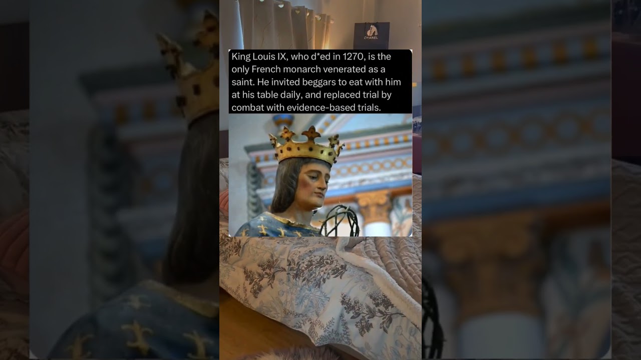 😱😱King Louis IX, in 1270, is the only French monarch venerated as a saint❤️🥹#shorts