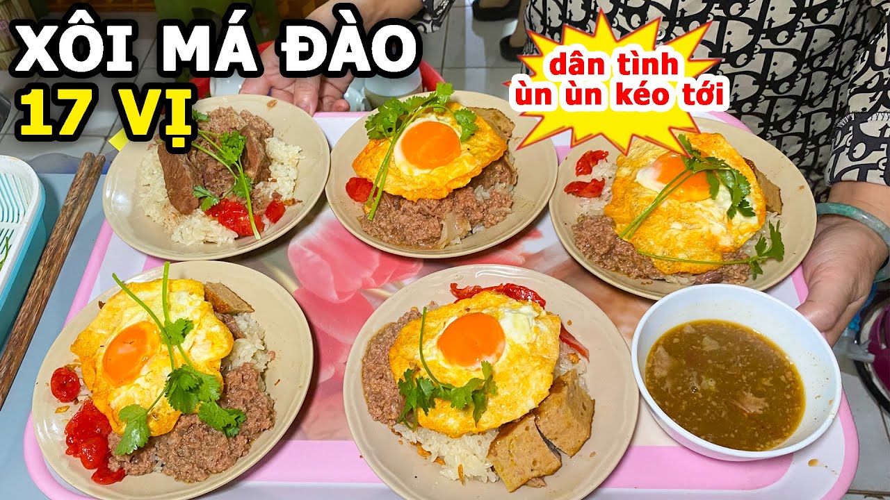 Xôi Má Đào 17 Vị Có Gì Đặc Biệt Mà Dân Tình Ùn Ùn Kéo Tới Xếp Hàng Từ Sớm Để Ăn Bằng Được #xoimadao
