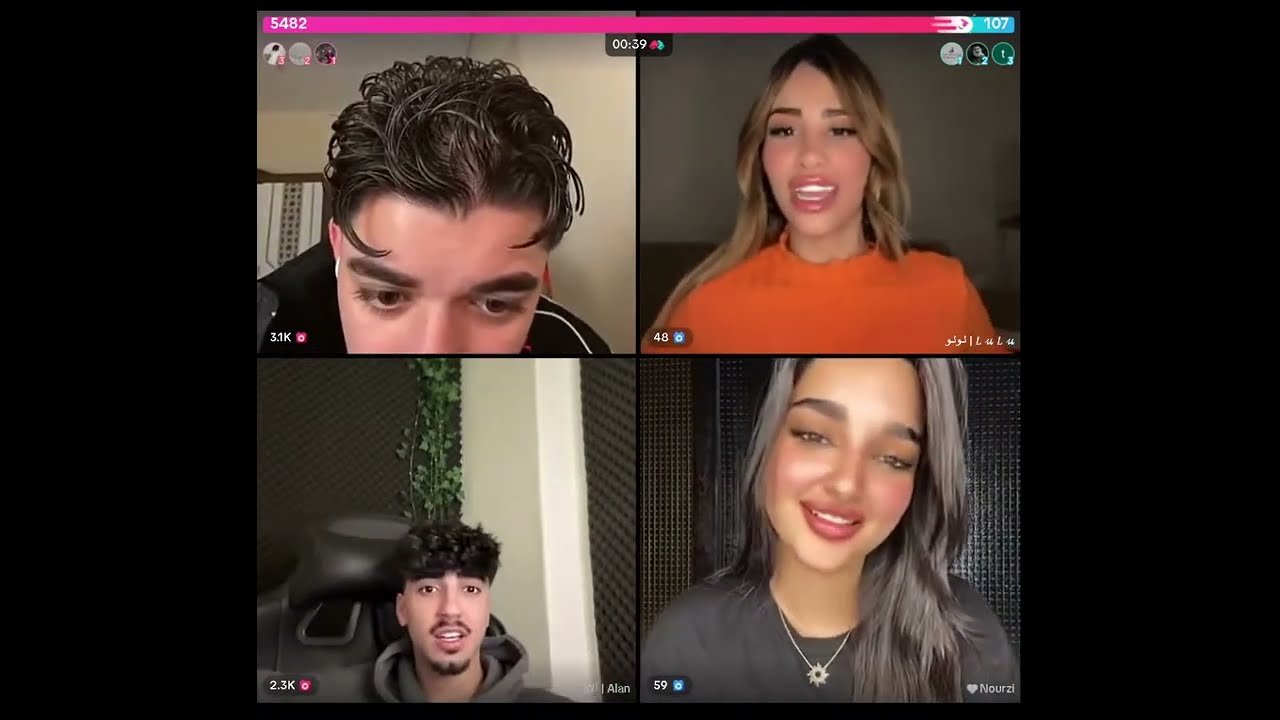 احمد وليد والآن دافع عن علاقة موزو وايناس بعد ماعرفت لولو تمشكلت مع ايناس رباعي مع نور