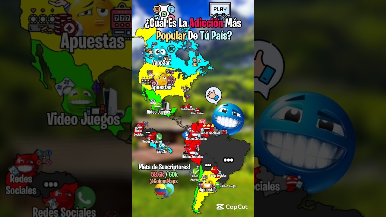 &iquest;Cu&aacute;l Es La Adicci&oacute;n M&aacute;s Popular De T&uacute; Pa&iacute;s? 😵&zwj;💫🌍 #shorts #geography #countryballs #mapping