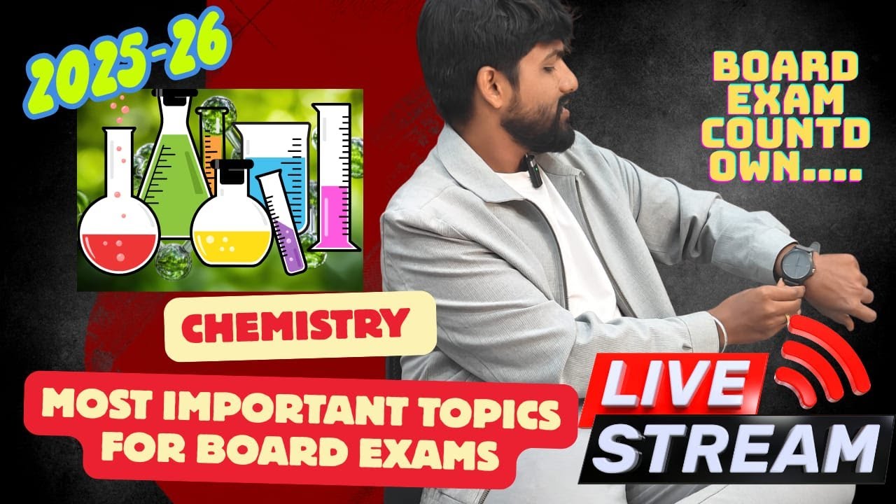 LIVE 🔴 Class 10 Chemistry Board Booster | Most Important Topics 