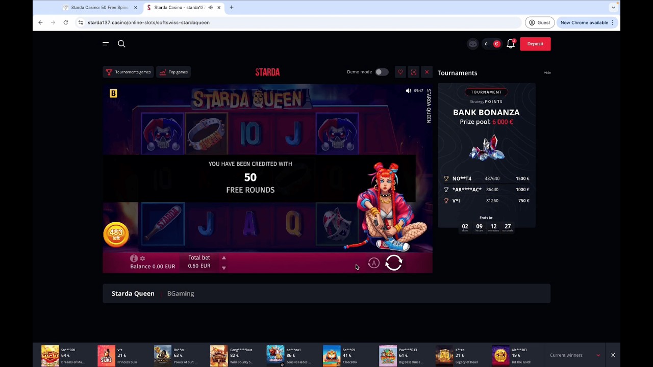 STARDA Casino: 50 Free Spins No Deposit Bonus in 2024