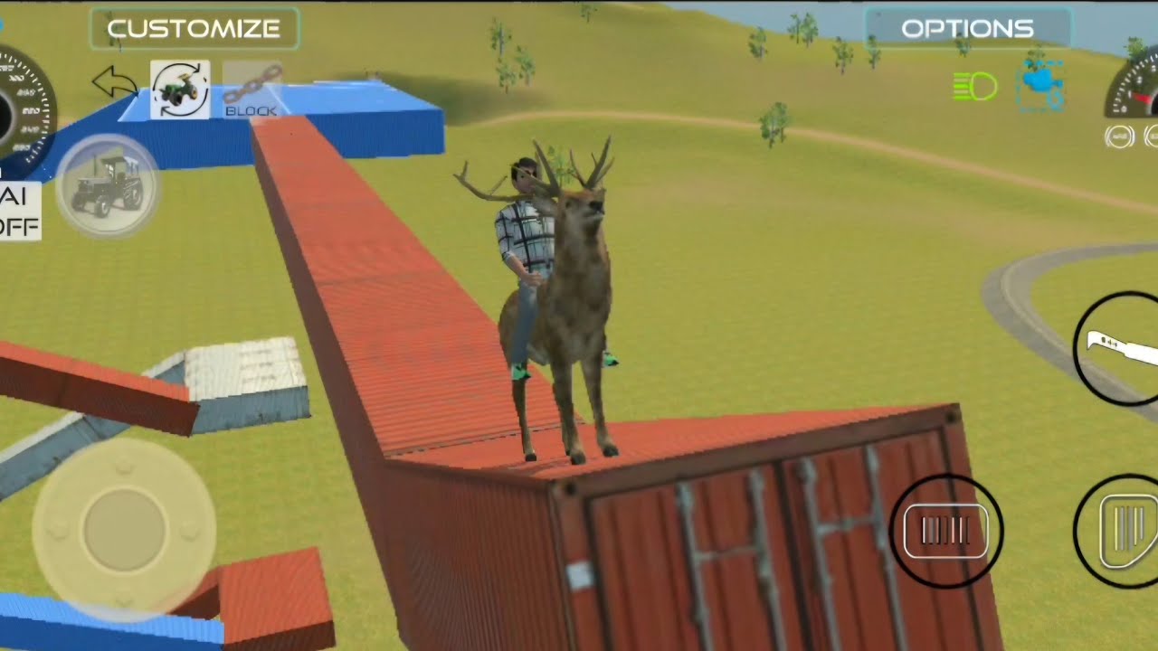 Indian vehicles Simulator 3d tractor and deer 🦌 game 