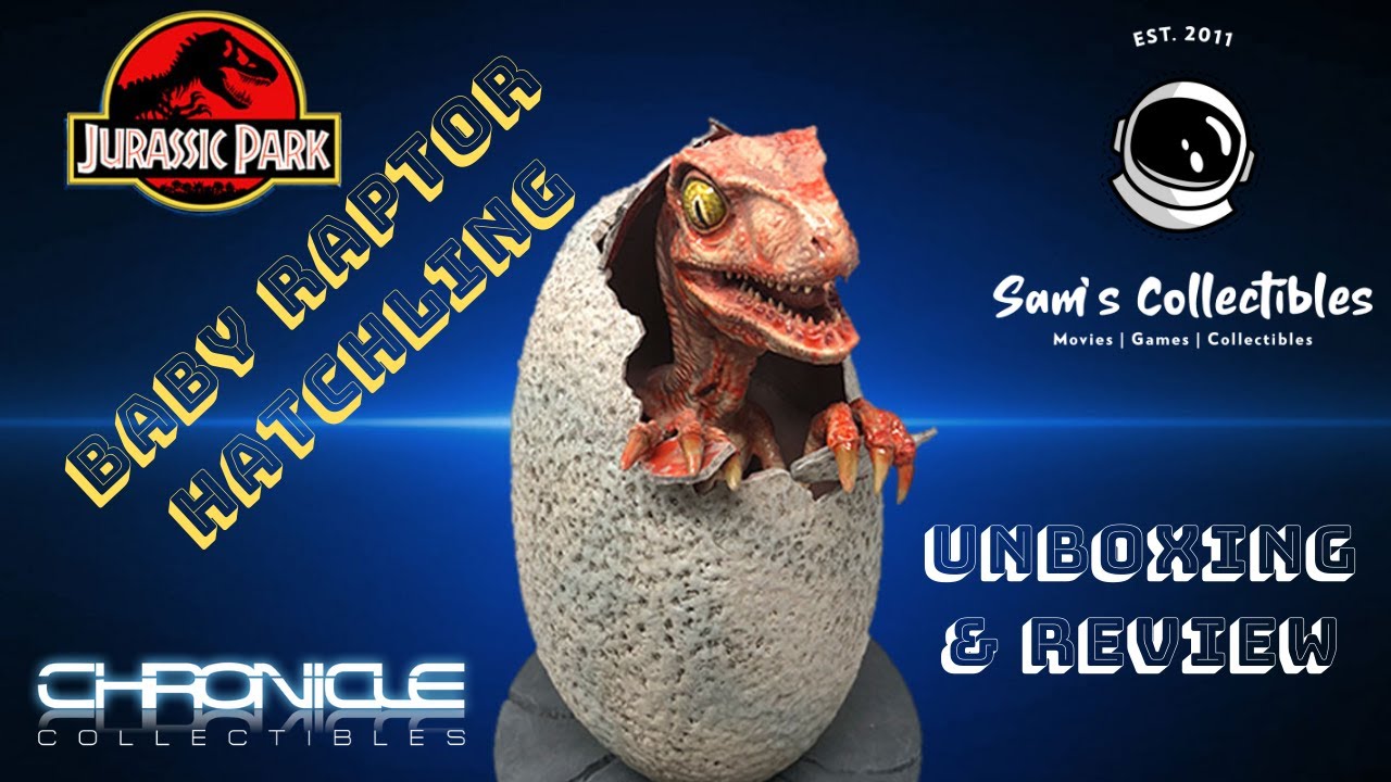 Jurassic Park Baby Raptor Hatchling 1:1 Scale Replica by Chronicle Collectibles | Unboxing & Review