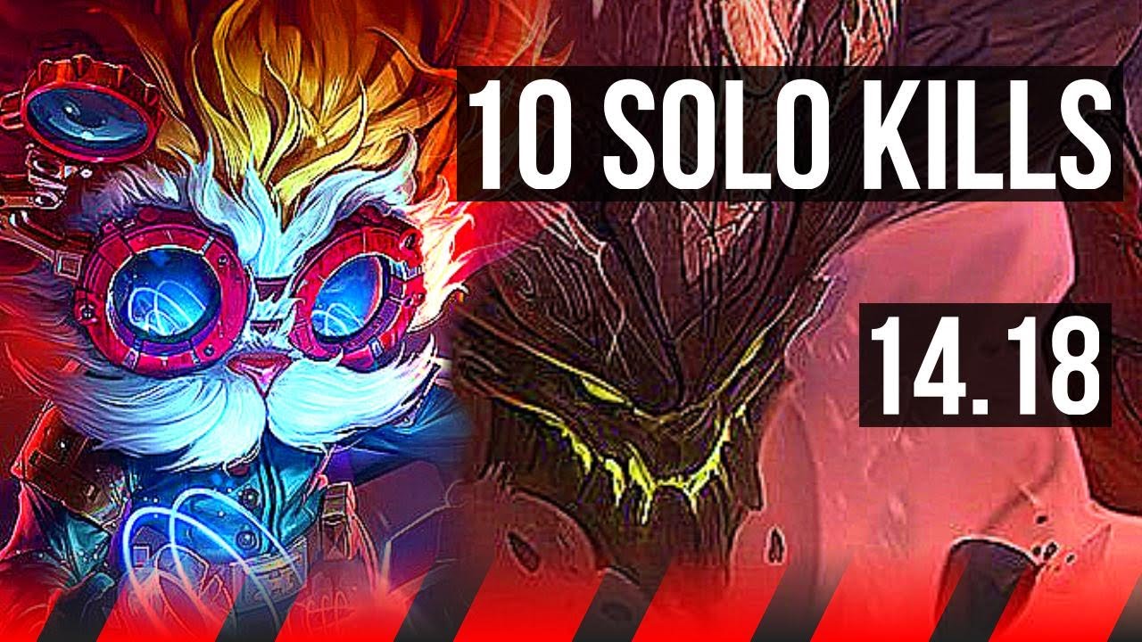 HEIMERDINGER vs MALPHITE (TOP) | 10 solo kills | EUW Master | 14.18