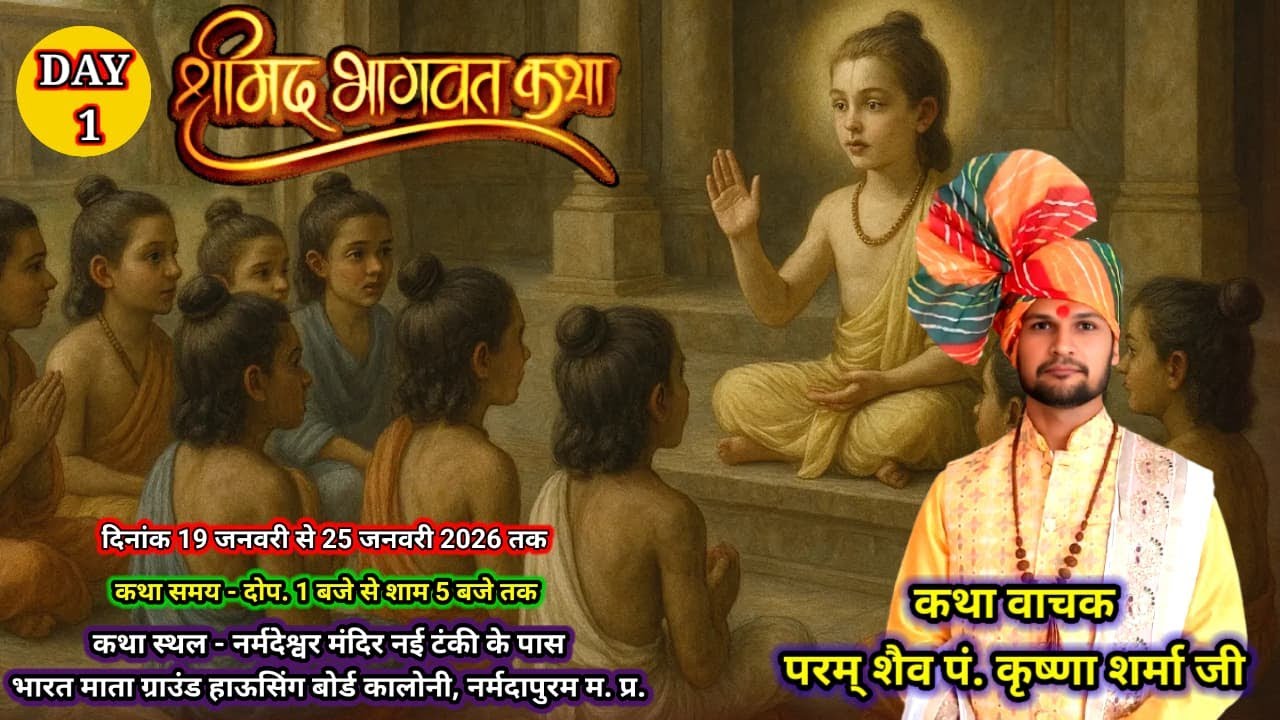 Day-01 श्रीमद् भागवत कथा Pt.Krishna sharma ji Mo:-+91 88276 37524