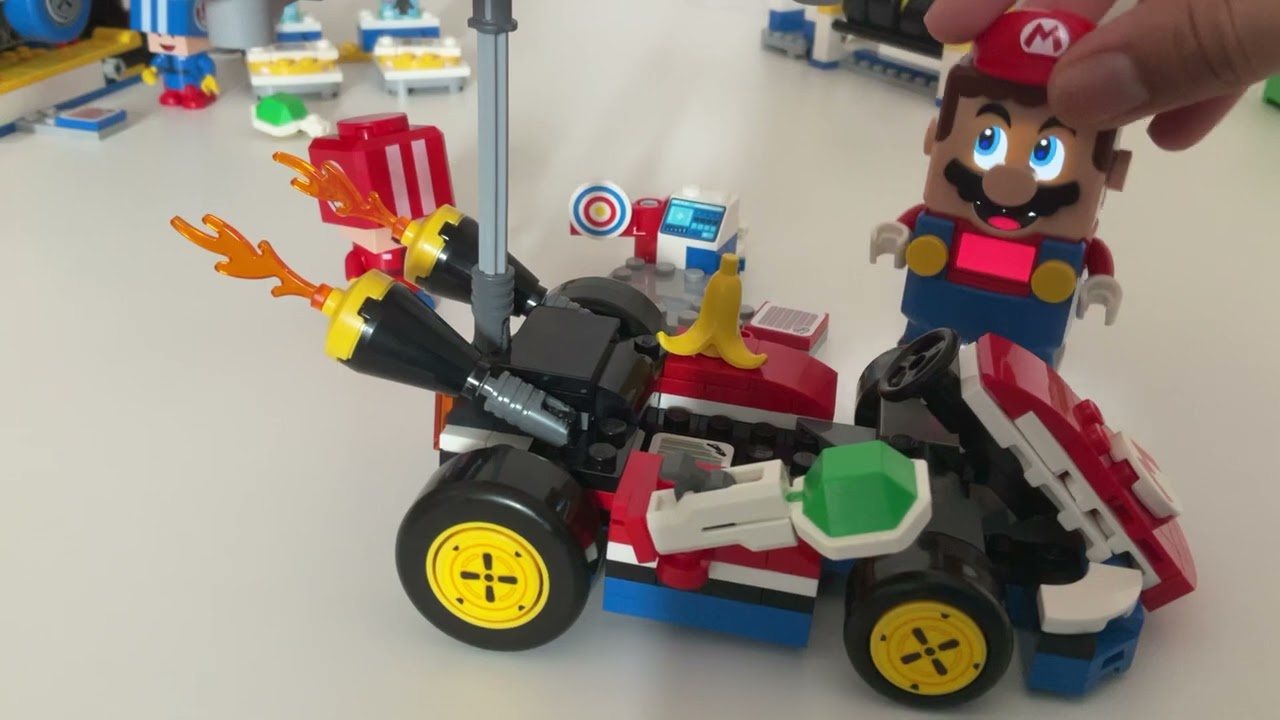 Lego Mario Kart with interactive Mario figure