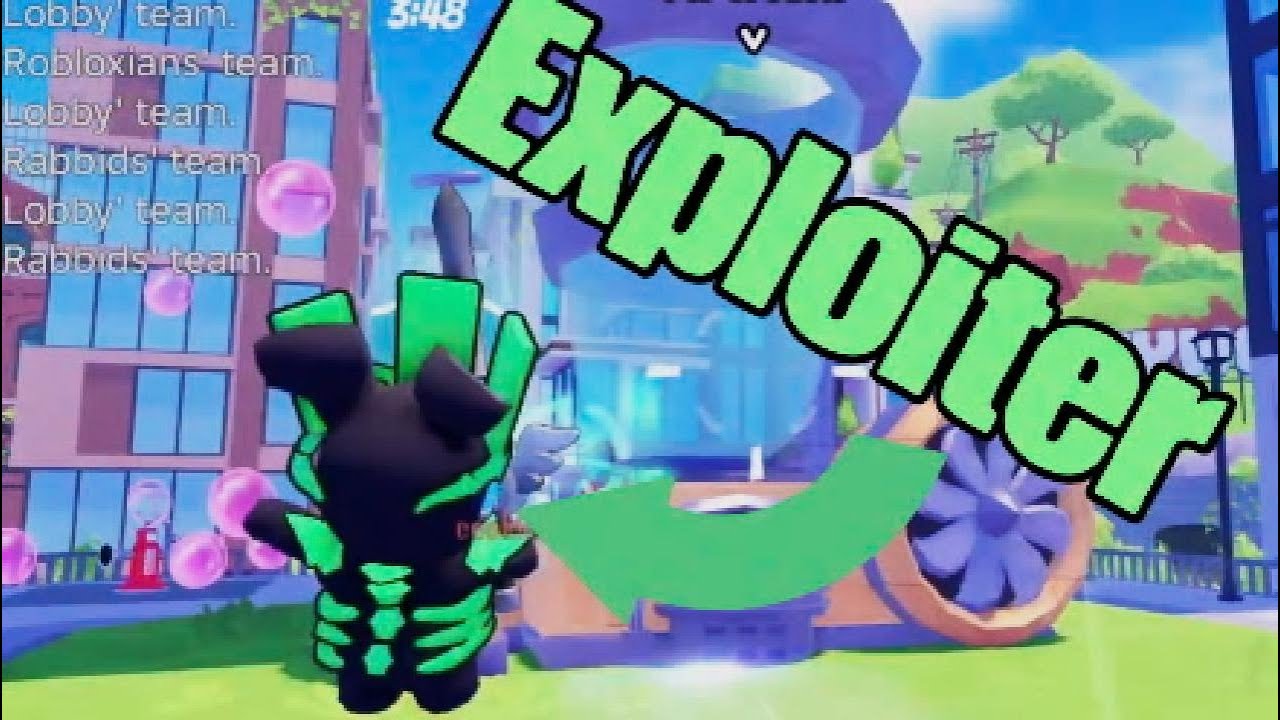 Exploiter vs Robloxains (Rabbids takeover )
