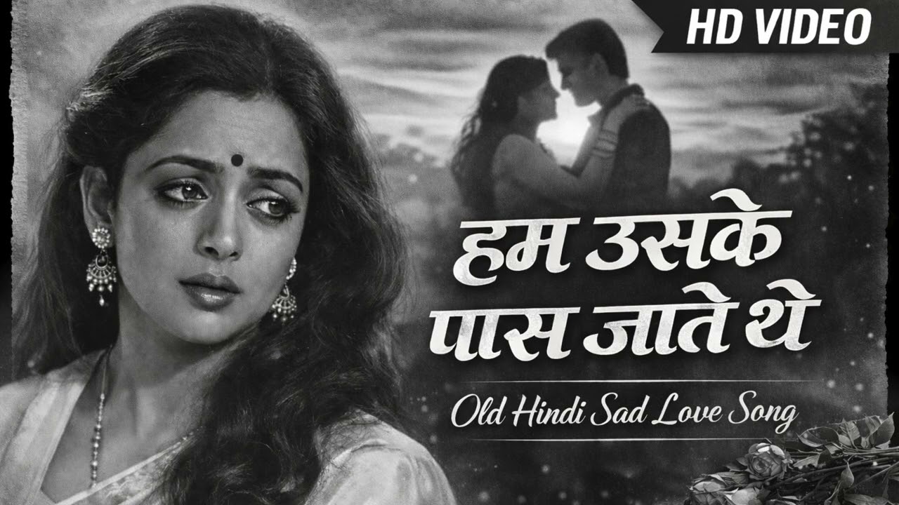 हम उसके पास जाते थे |HumUskePaasJateThe | Old Hindi Sad Love Song |   Black & White Melody