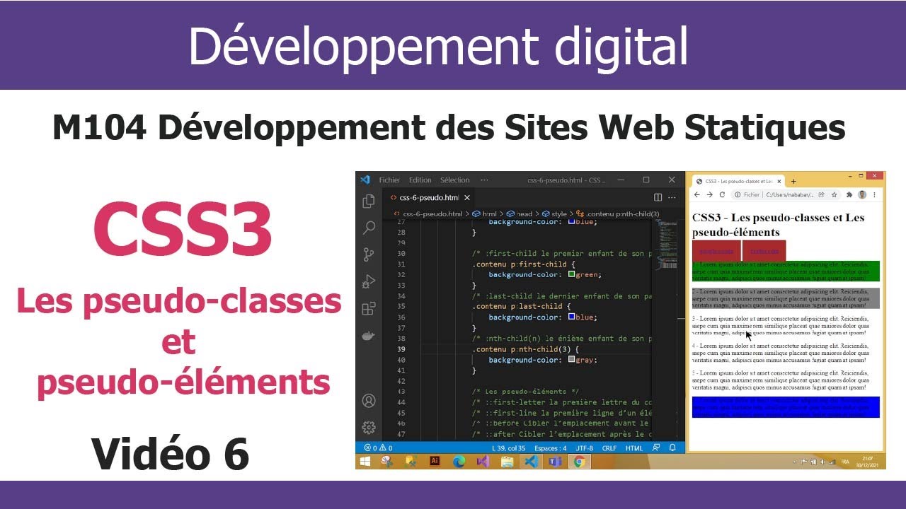 CSS3 Darija V6: Pseudo-classes and Pseudo-elements