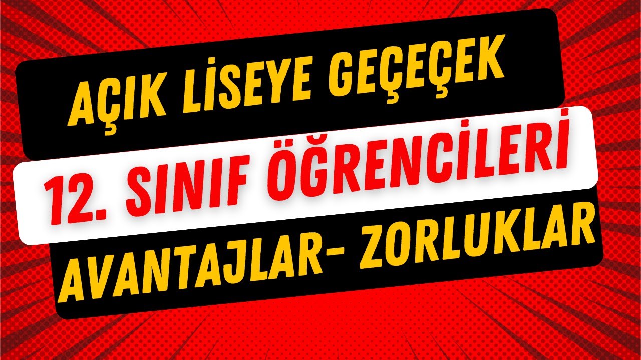 12. Sınıflar Açık Liseye Geçerse Ne Olur?