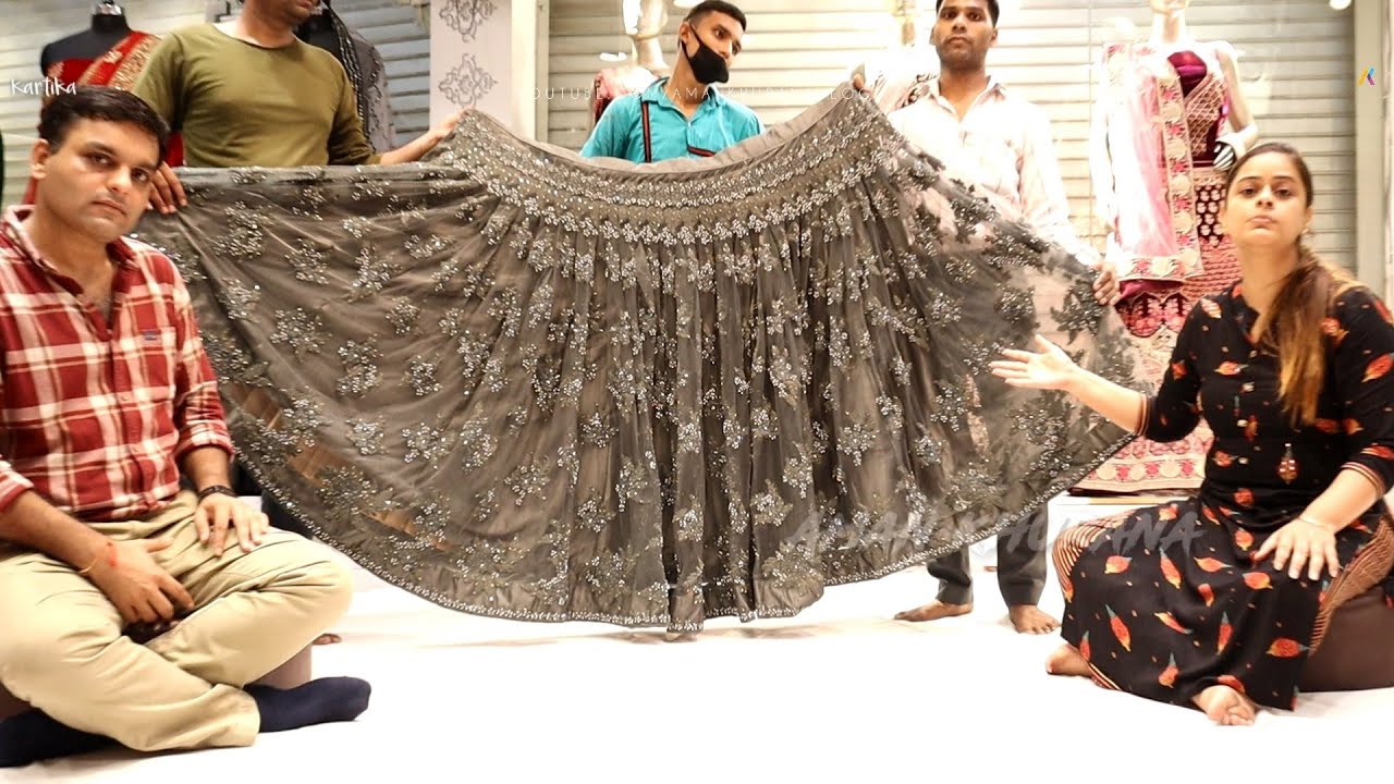Designer Lehengas New Collection | Grey, Bluish Premium Colours | Chandni Chowk Delhi | Cheapest
