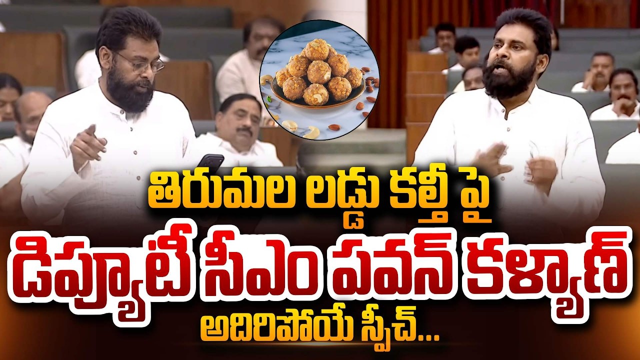 Deputy CM Pawan Kalyan Speech in AP Assembly | Tirumala Laddu Controversy లడ్డు కల్తీ పై పవన్ స్పీచ్