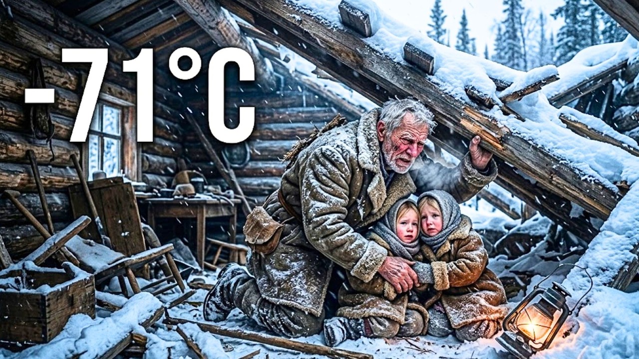 Cabin Roof Collapses at -71°C: 90 Year Old Grandpa Shields His Twin Granddaughters from the Snow