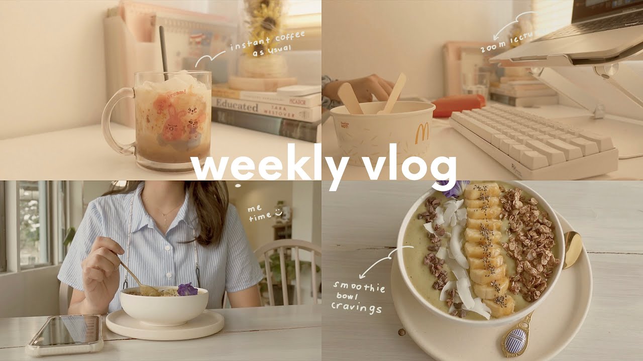 weekly vlog ⛅️ some free days, smoothie bowls, mall errands & an online duty day in a life