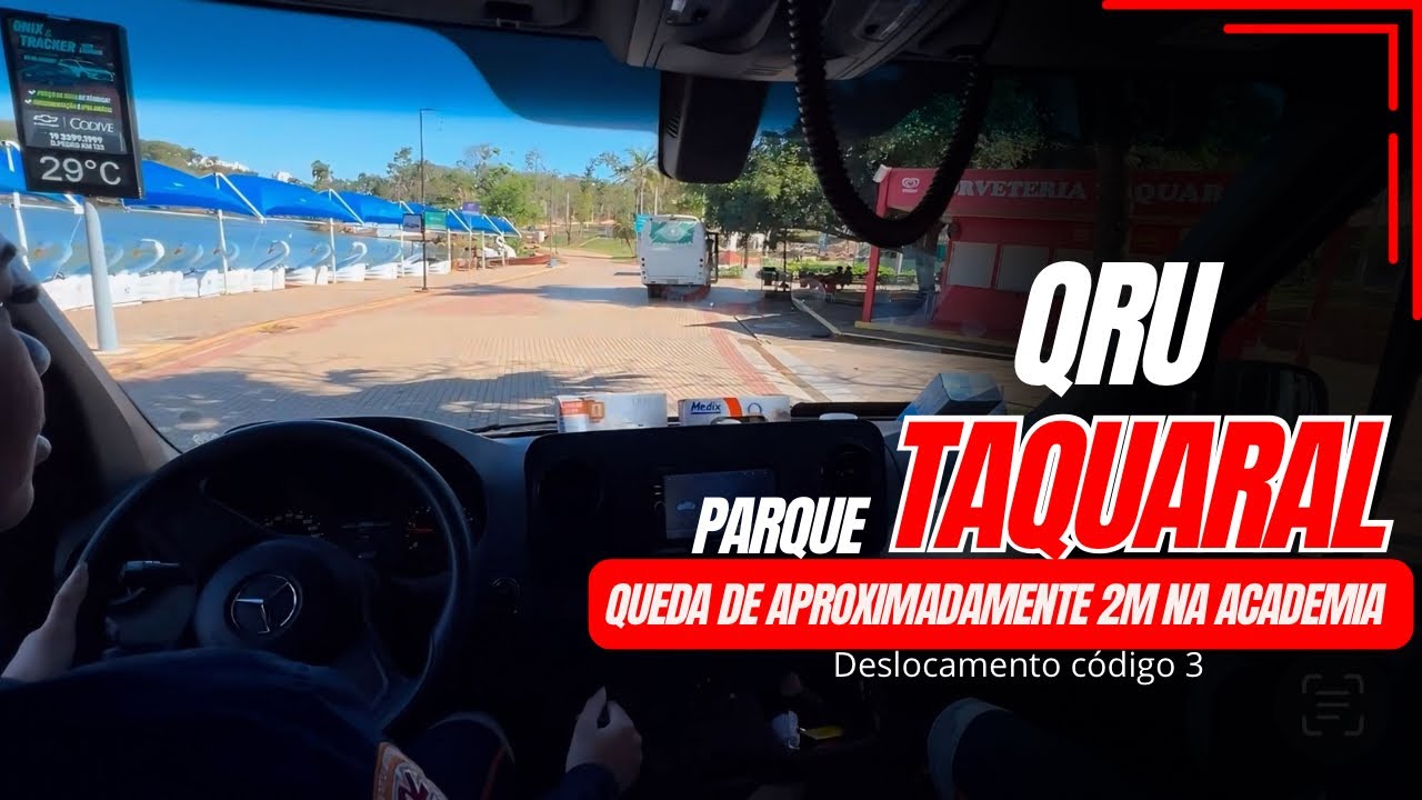 🚨Deslocamento código 3 - Acidente no taquaral(queda de 2 metros na academia) #192 #samu #ambulance