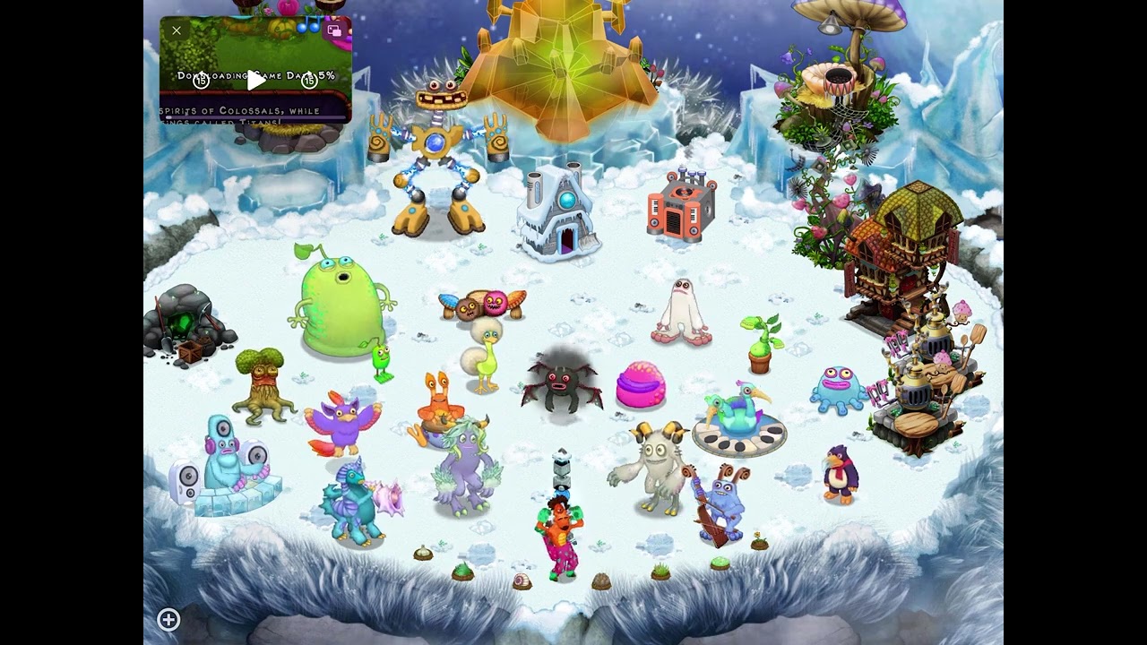 My singing monsters cold island part 2 grumpyre and the wubbox!!!!