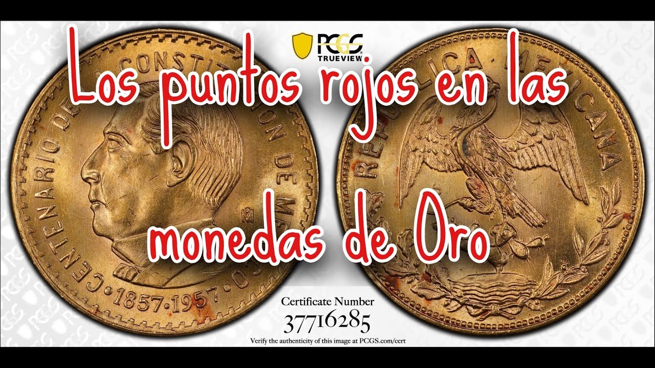 Puntos Rojos en las Monedas De Oro