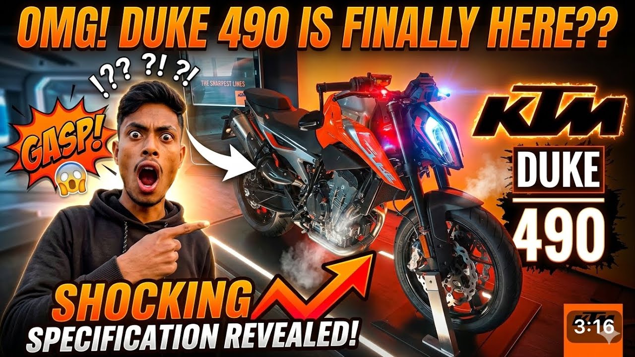 KTM Duke 490: The 390 Killer is Finally Here! 😱• FINALLY! KTM Duke 490 Twin-Cylinder viral video 