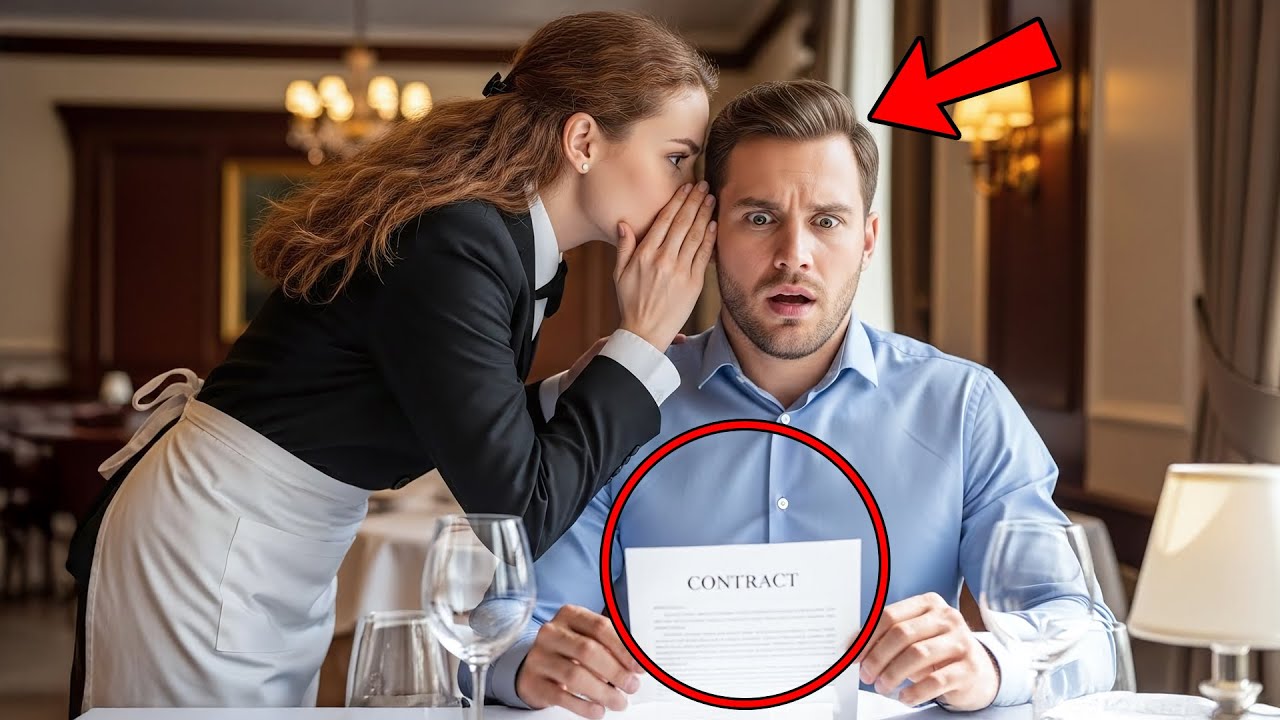 Sir, That Contract Will Ruin You,” the Waitress Whispered — and the Billionaire Went Pale