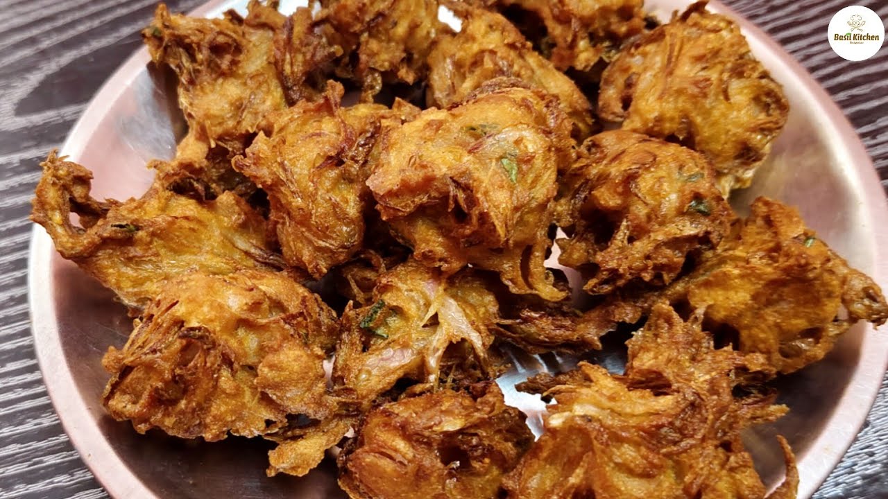Wheat flour onion pakoda | கோதுமை பக்கோடா | Easy Evening snacks | snacks recipes | Basil kitchen