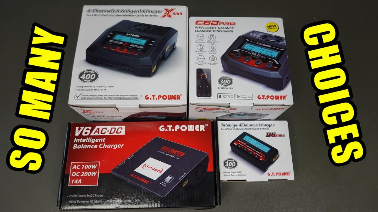 GT POWER CHARGERS - SO MANY TO CHOOSE FROM!