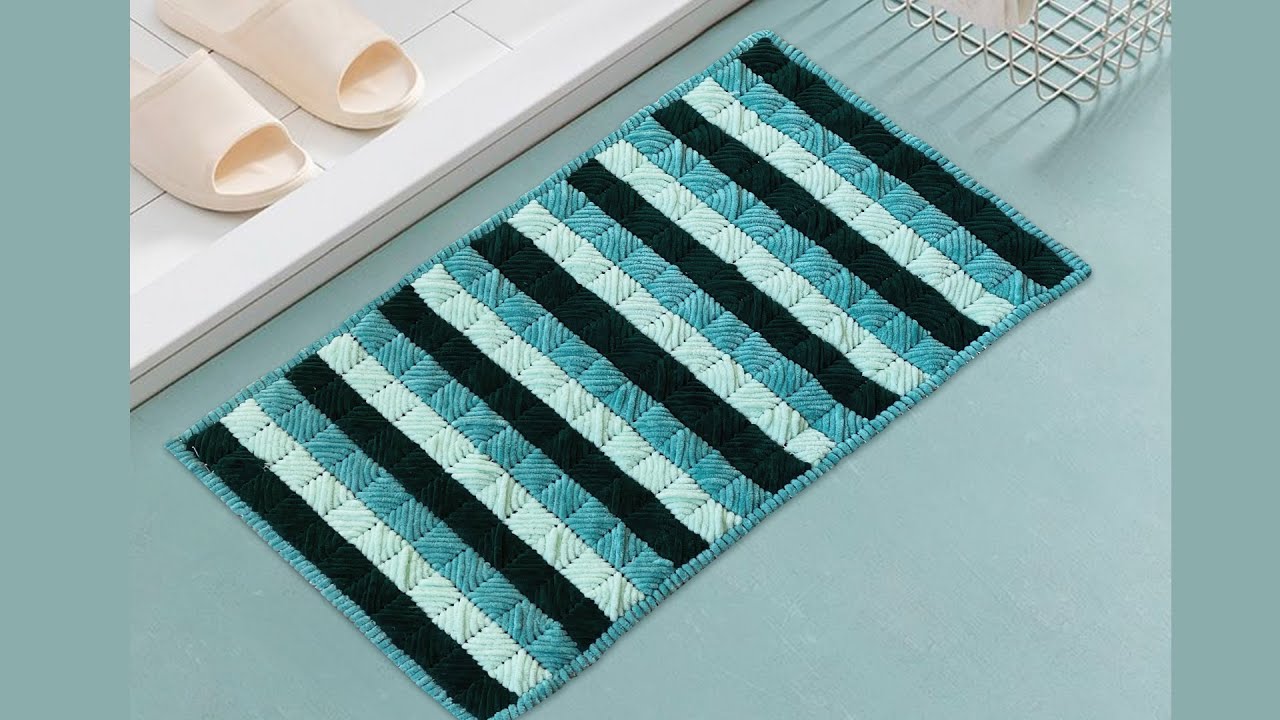 Plastic canvas rug/Diamond Stitch Rug/Crochet Mat Plastic canvas/doormat/shaggy rug/پادری تور فرشینه