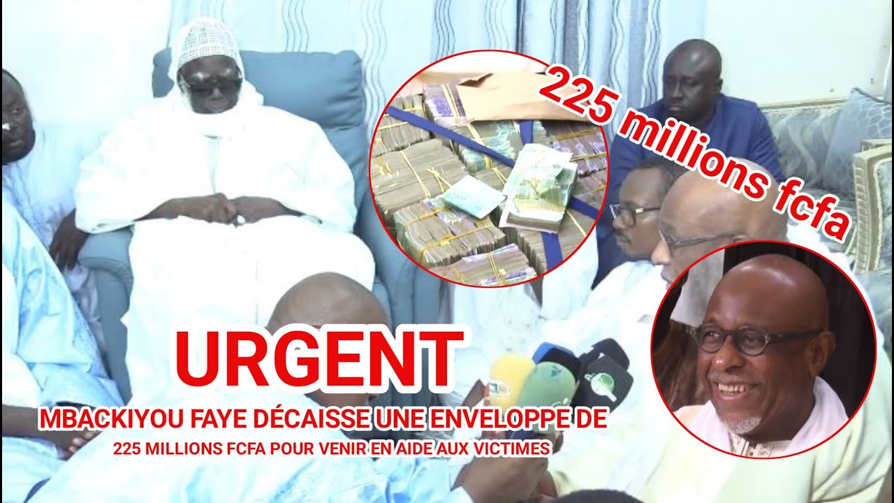 🔴Urgent: Mbackiyou Faye décaisse une enveloppe de 225 millions FCFA pour venir en aide aux victimes