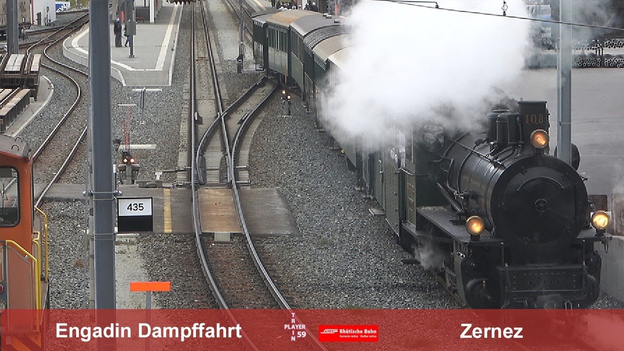 Rh&auml;tische Bahn - Club 1889 -Engadin Dampffahrt &agrave; Zernez - G 4/5 108 Engiadina