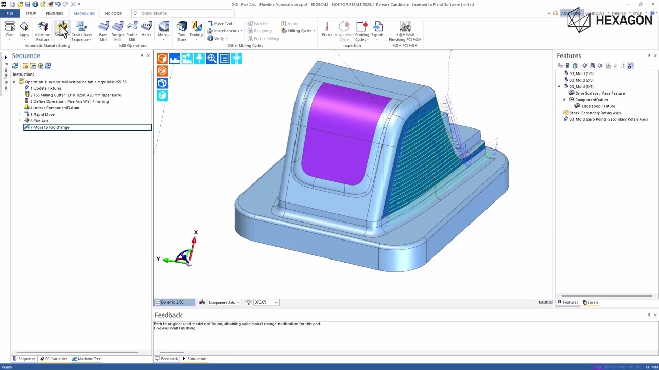 Master Five-Axis Machining with EDGECAM 2025.1 | Flowline & Auto Lead Type