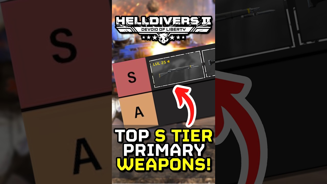 ТОП-5 ЛУЧШЕГО ОСНОВНОГО ОРУЖИЯ S-ТИРА В HELLDIVERS 2 #helldivers2