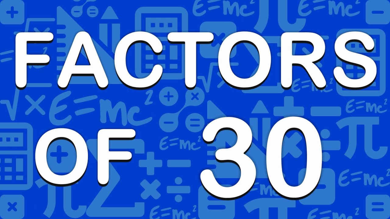 Factors of 30 / prime factors of 30 / #maths #factors # publicmaths