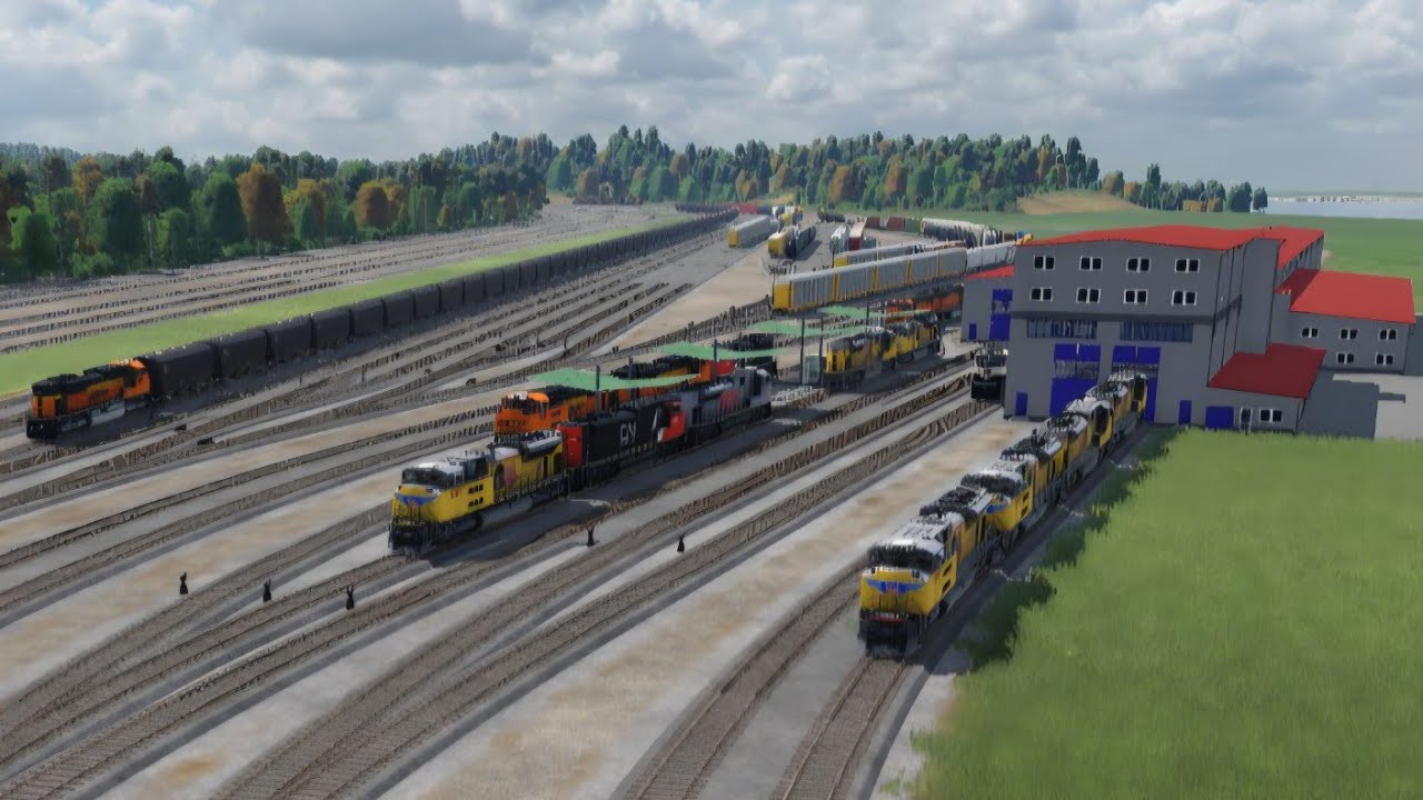 Huge Central Railyard, and the start of the first city, Transport fever 2